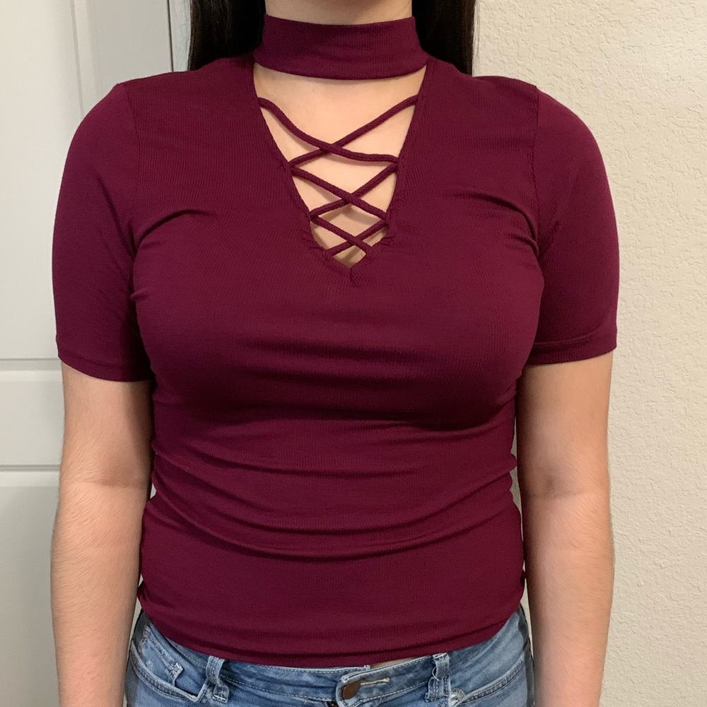 Ambiance Crisscrossed Top👍🏽
